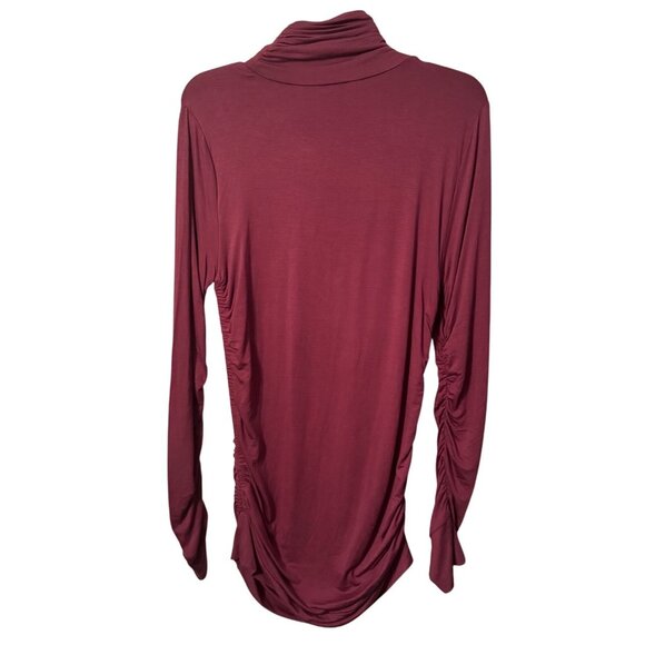 Soft Surroundings Womens Ruched Cowl Neck Top Size Medium Viscose/Spandex top - Picture 9 of 11